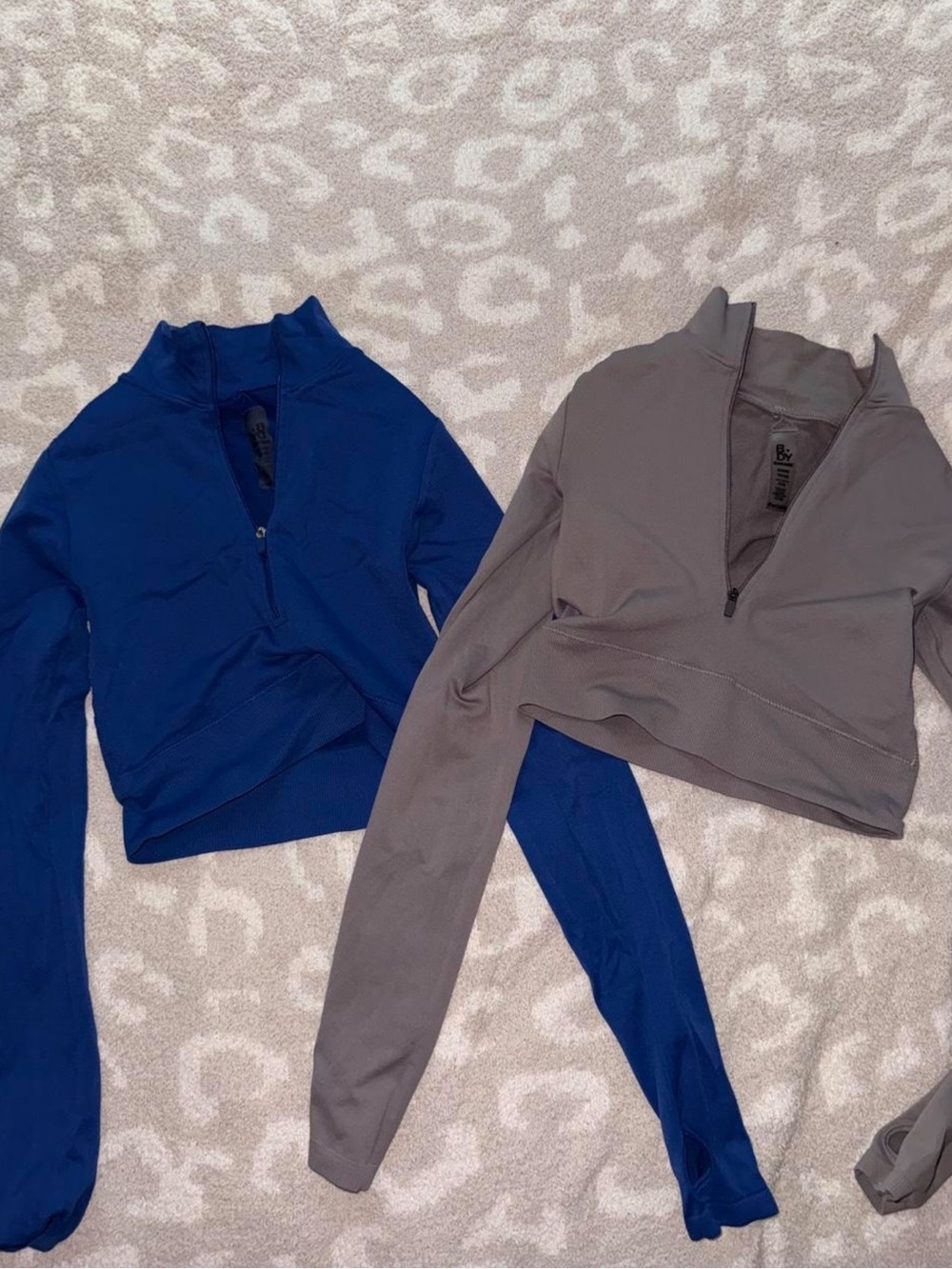 Garage Half-Zip Utility Jackets in Blue and Gray